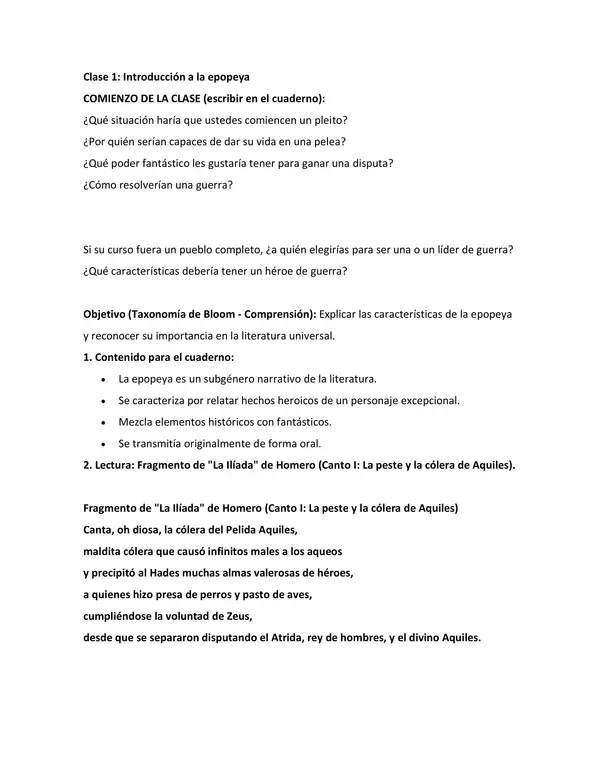 UNIDAD LA EPOPEYA 8° BÁSICO