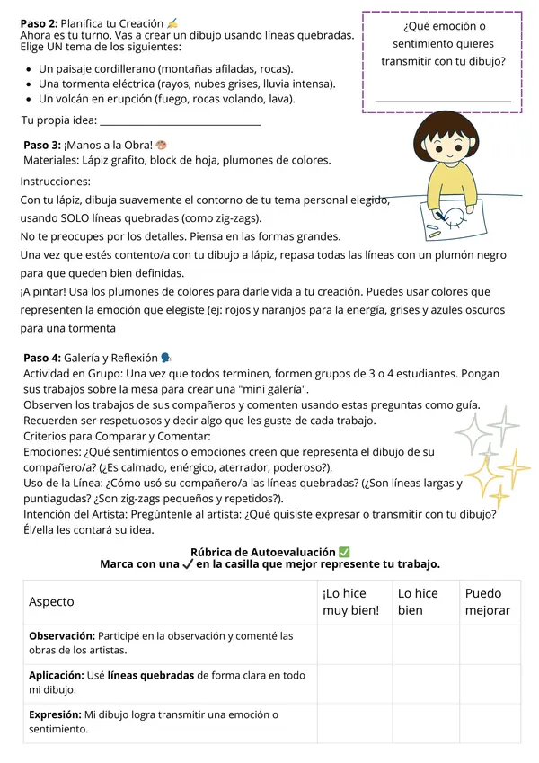 Artes Visuales, Líneas, Unidad 4