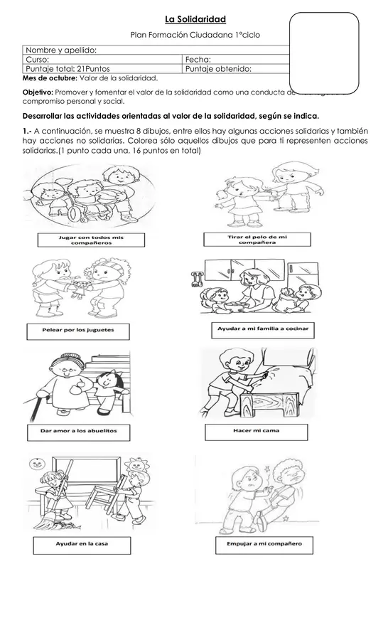 Evaluación sumativa de Historia 