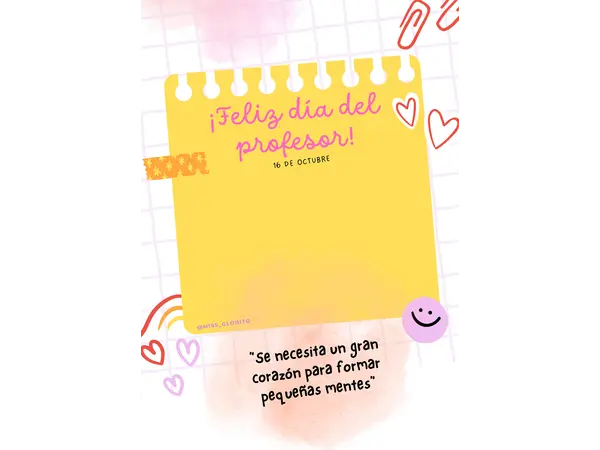 Tarjeta de regalo "Día del profesor"