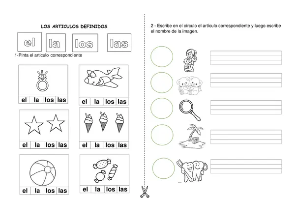 Articulos definidos e indefinidos