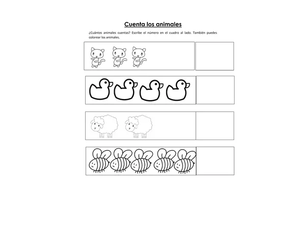 Guía de trabajo contar hasta el 5 y reconocer números hasta 10