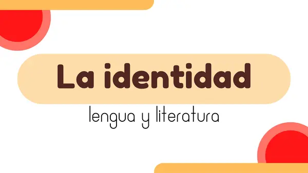 La identidad en literatura