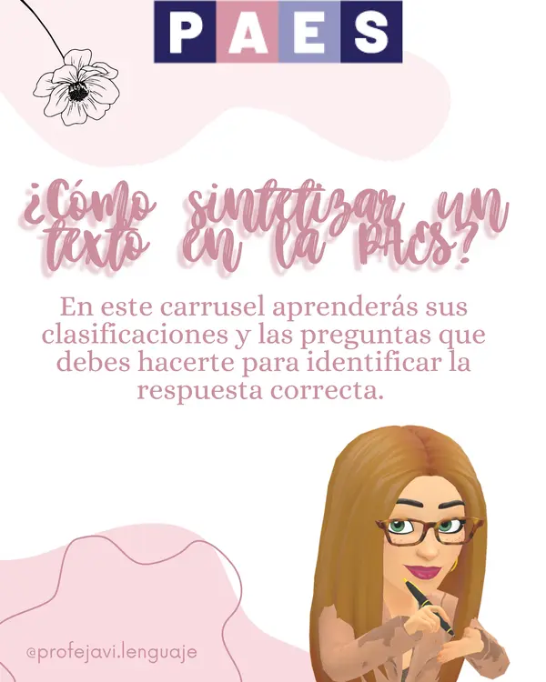 SINTETIZAR EN CONTEXTO PAES COMPETENCIA LECTORA 