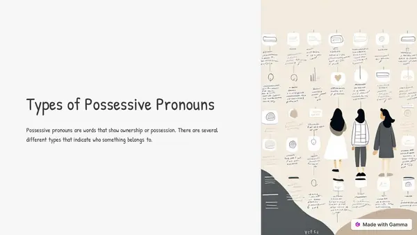"Possesive pronouns" en inglés