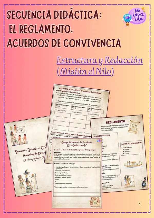 El Reglamento y Acuerdos de Convivencia: Secuencia Didáctica e Interactiva (Misión el Nilo)
