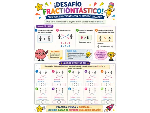 DESAFIO COMPARACIÓN DE FRACCIONES