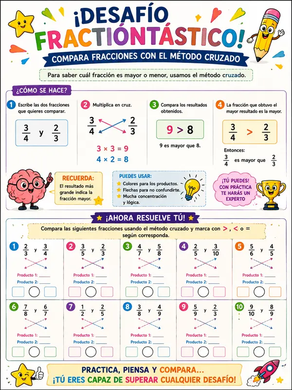 DESAFIO COMPARACIÓN DE FRACCIONES