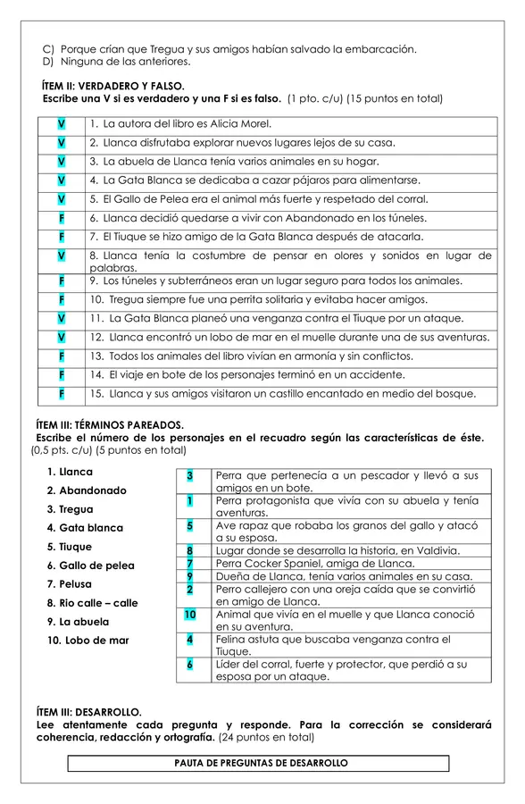 Prueba Lectura - El increíble mundo de Llanca