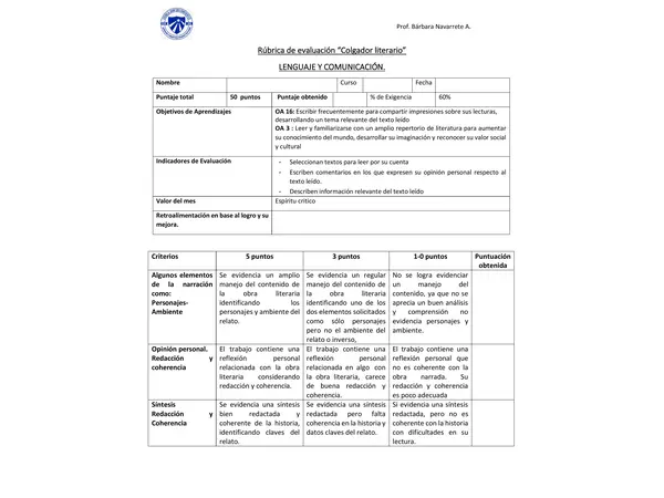 Rubrica "COLGADOR LITERARIO"