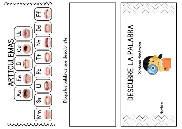 TRIPTICO DESCUBRE LA PALABRA/ SINTESIS FONÉMICA
