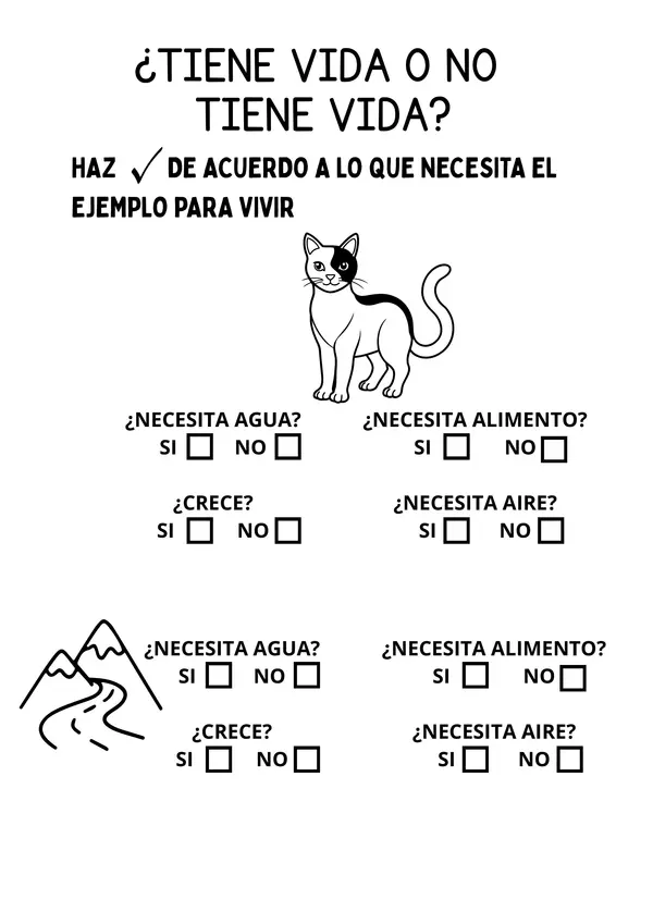 Seres vivos y no vivos
