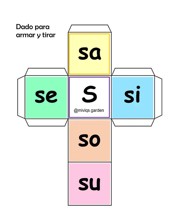 Soles de Silabas con la letra S