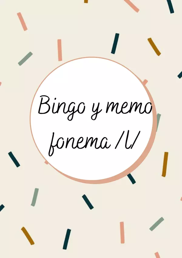 Bingo y memo "L"