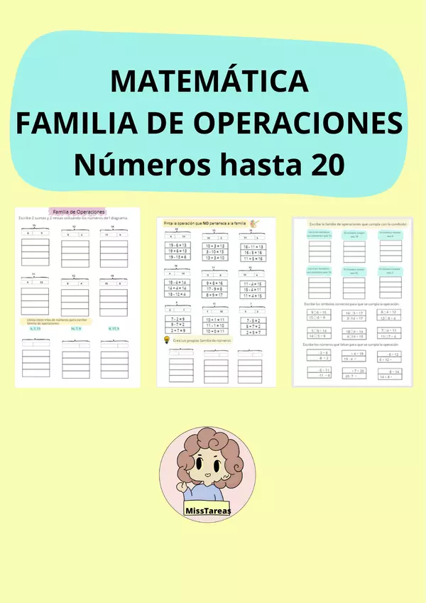 Familia de operaciones con números hasta 20