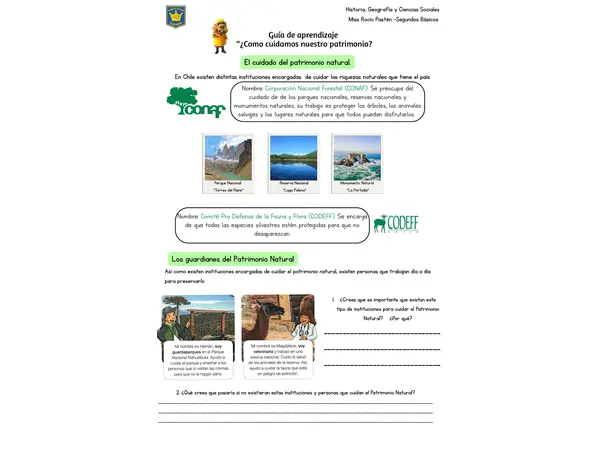 Instituciones encargadas de proteger nuestro patrimonio natural y cultural