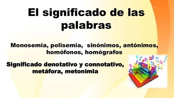 PPT - El significado de las palabras