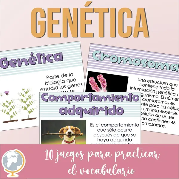 Genética juegos para practicar el vocabulario