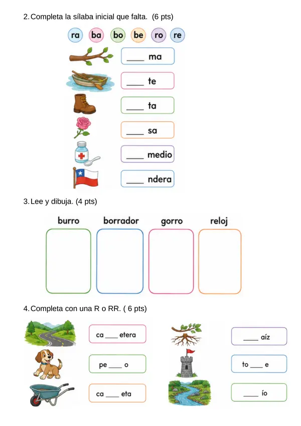 Evaluación Método Matte Lección Perro. Burro y Ratón