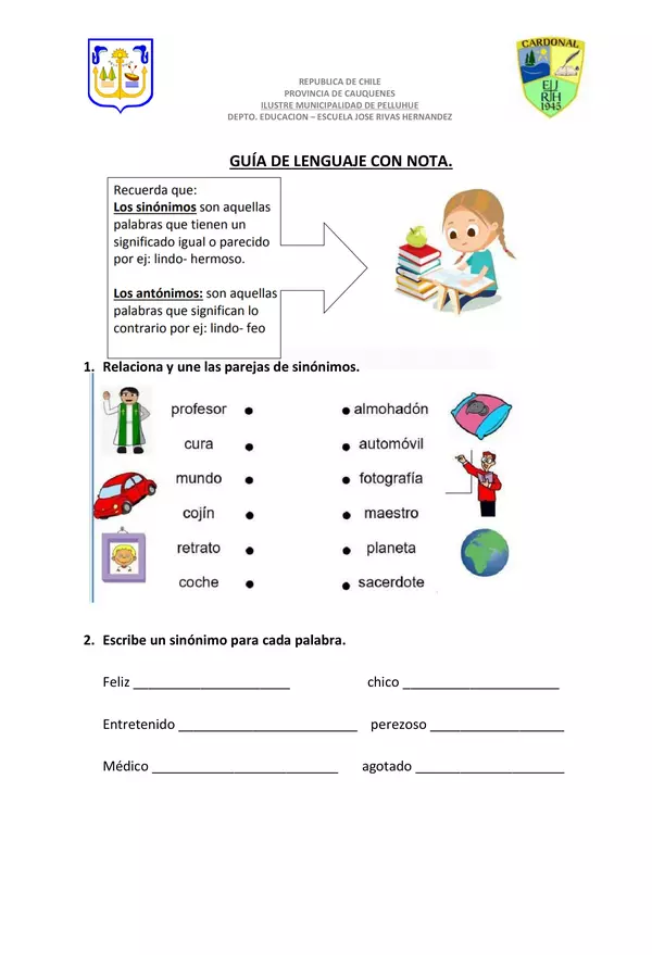 sinónimos y antónimos