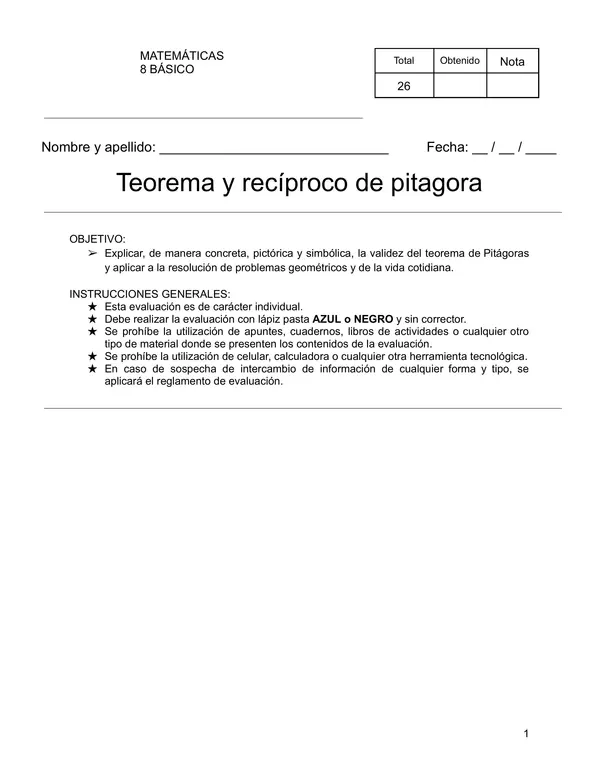 Teorema de Pitágoras