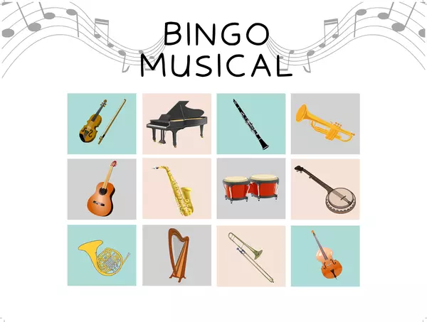 Bingo de instrumentos musicales 