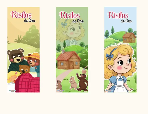 Marcapáginas Imprimibles Risitos de Oro | Recurso de Lectura para Aula