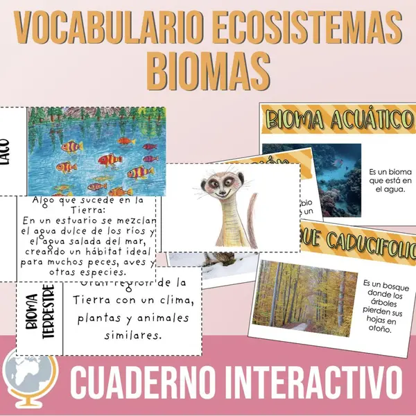 Biomas Cuaderno interactivo de vocabulario