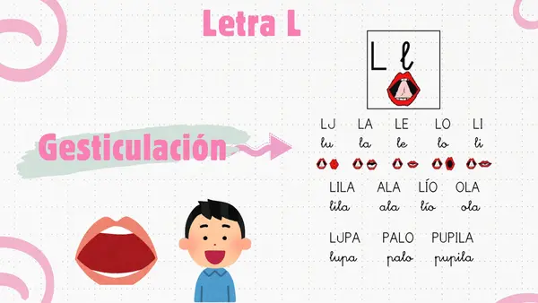 Repaso letra L, M, P