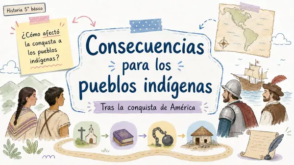 Consecuencias de la conquista para los pueblos indígenas – Clase completa para 5° básico
