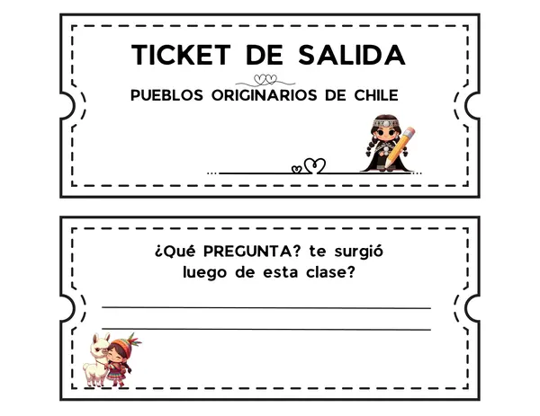 Ticket de Salida de Los Pueblos Originarios