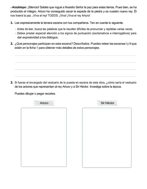 Guía de lenguaje 3°año "Describir personajes"