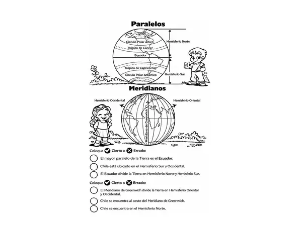 PARALELOS Y MERIDIANOS