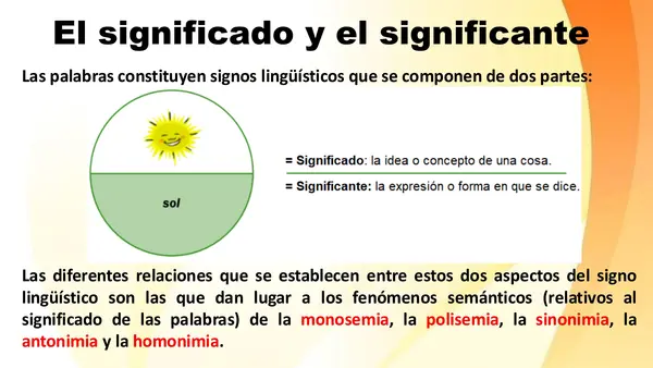 PPT - El significado de las palabras