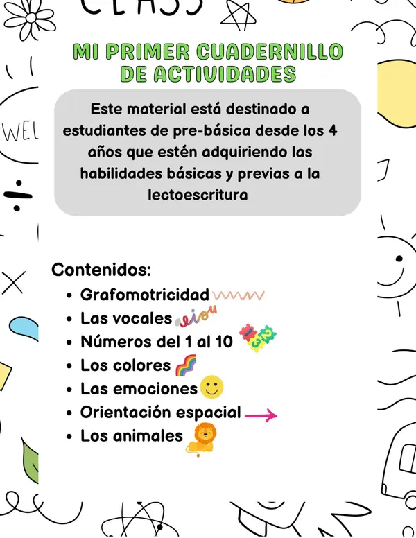 Mi primer cuadernillo de actividades