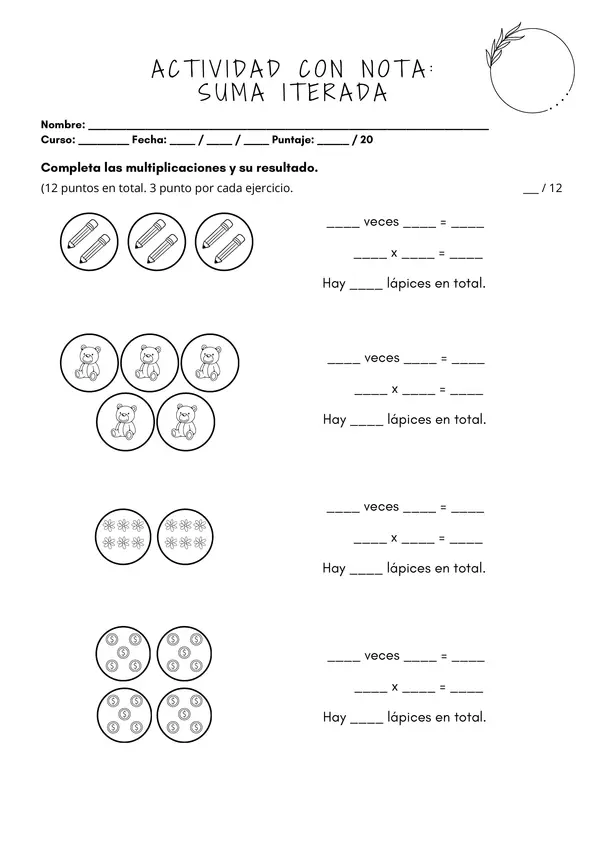 EVALUACIÓN: SUMA ITERADA 