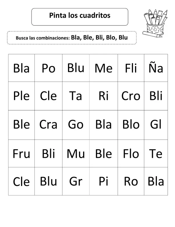 Cuadernillo grupos consonánticos