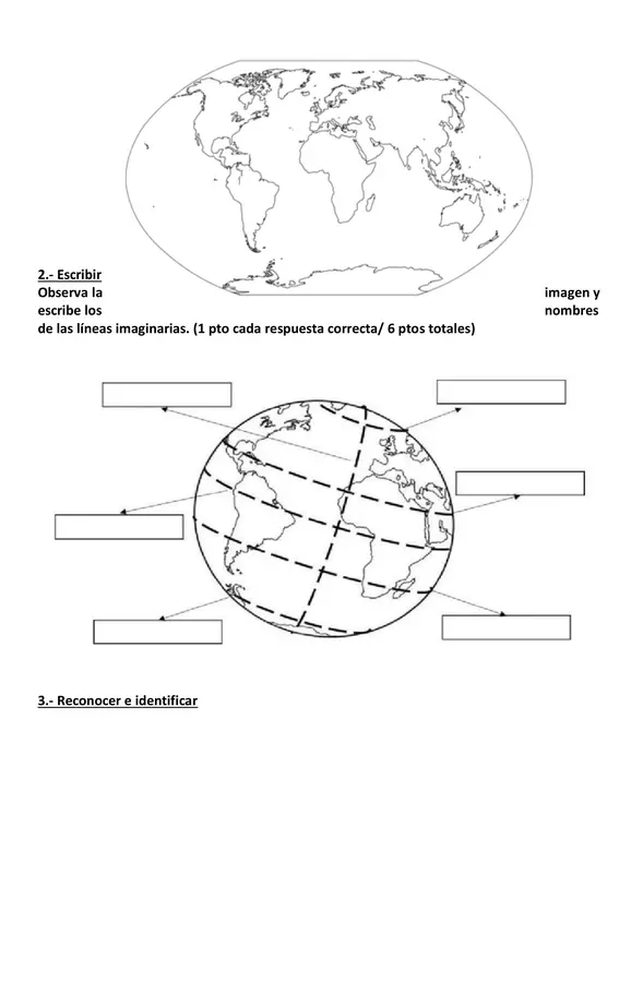 Evaluación de Historia "Lineas imaginarias, continentes y oceanos" 