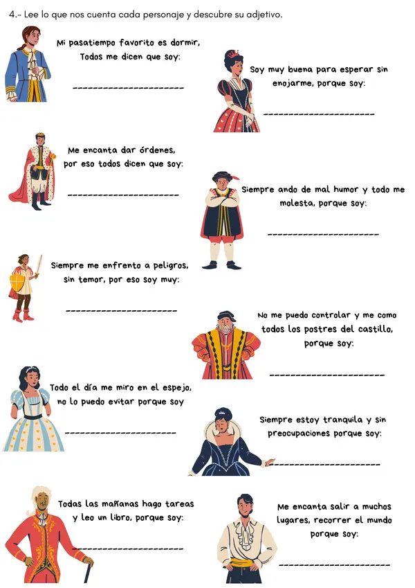  Ficha de Lenguaje y comunicación: Adjetivos Calificativos 
