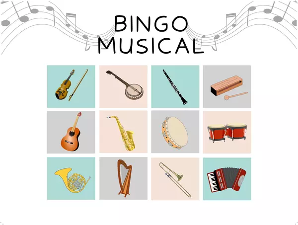 Bingo de instrumentos musicales 