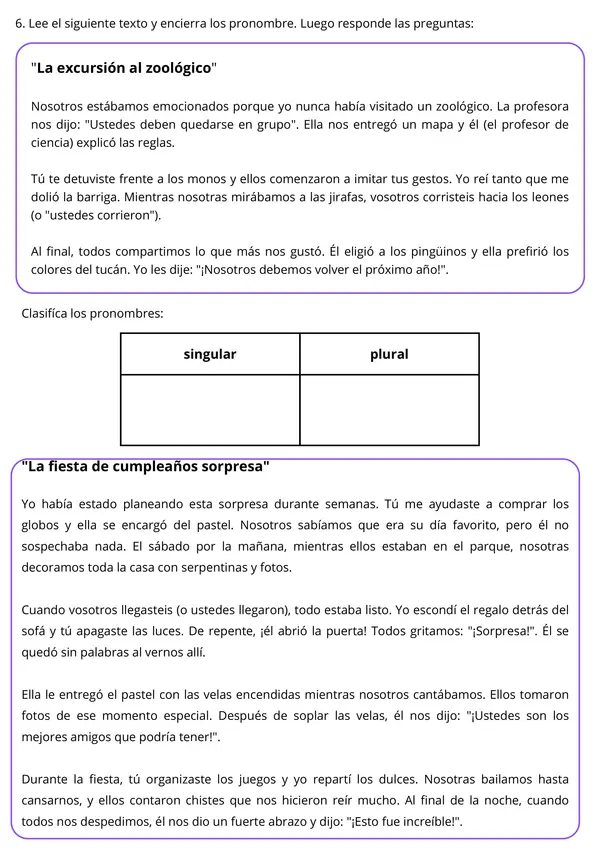 Pronombres Personales - Identificación y Uso | 3° - 5° Básico