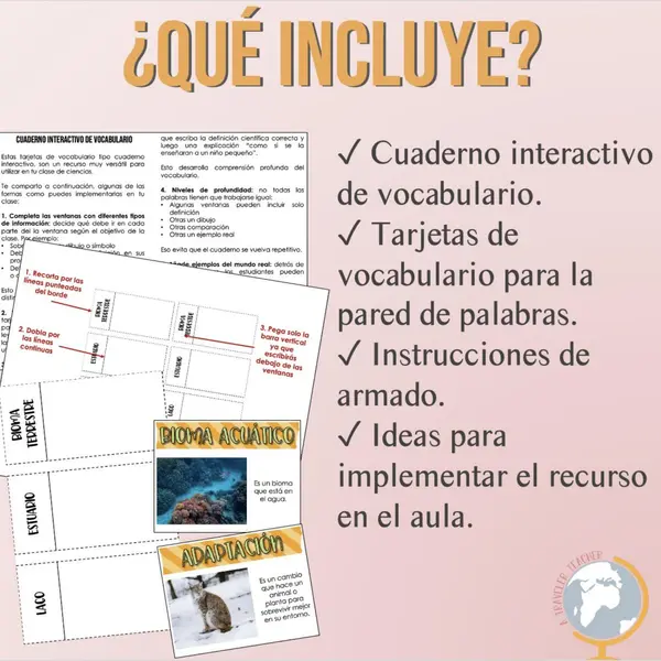 Biomas Cuaderno interactivo de vocabulario