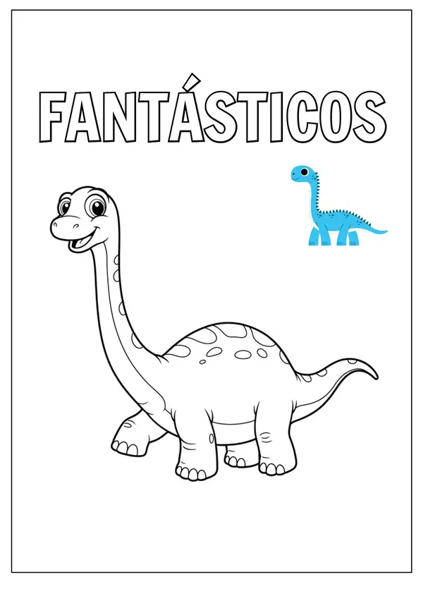 Mini libro de dinosaurio  para colorear 