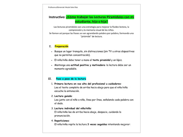 Lecturas piramidales