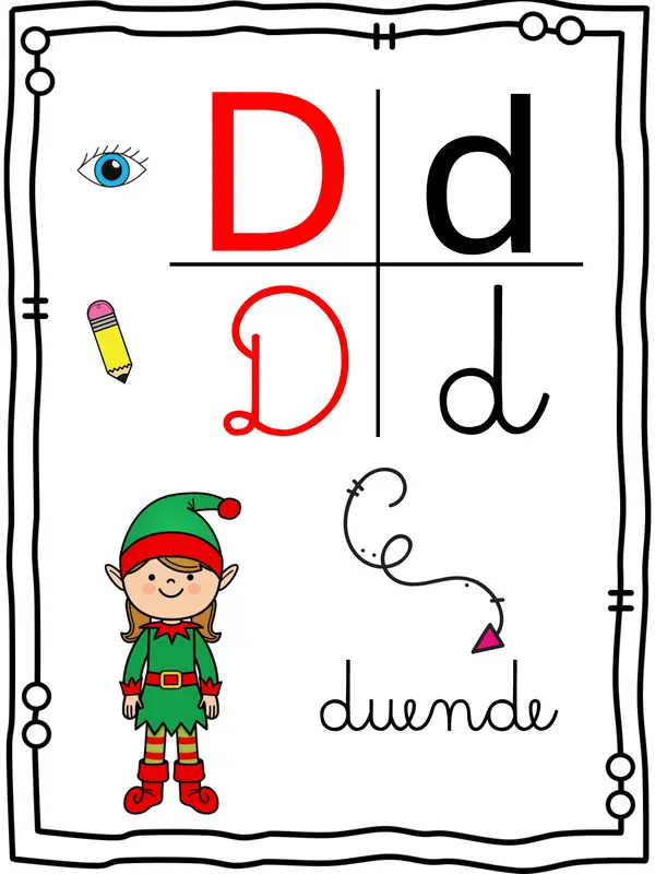 Abecedario tamaño carta 4 formas