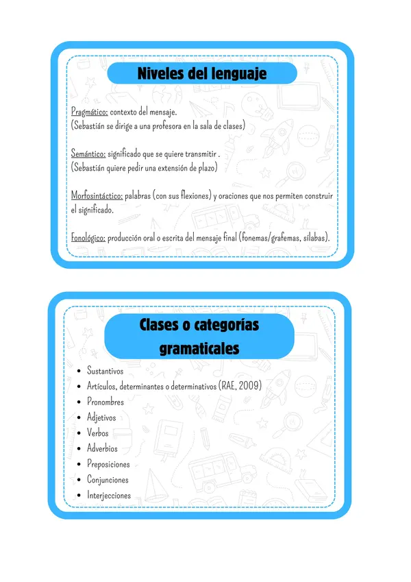 Categorias gramaticales