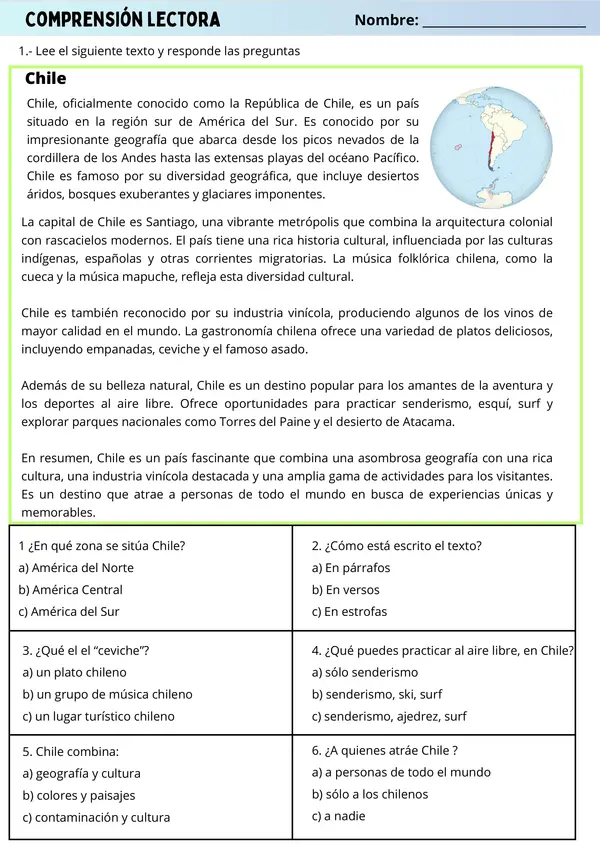 Material para Reforzar Sustantivos y Adjetivos