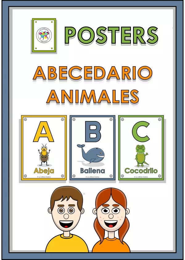 Posters Animales Abecedario ABC Letras Color | profe.social