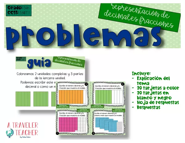 Explicación y Problemas Representación de Decimales y Fracciones