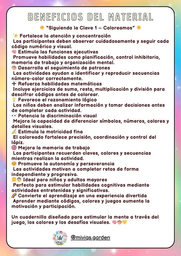 Siguiendo la Clave 1 Coloreamos (40 Actividades)